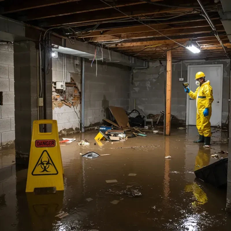 Flooded Basement Electrical Hazard in Bradley Beach, NJ Property